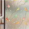 Lifetree Fensterfolie Blickdicht Sichtschuzfolie Selbsthaftende: Glasmalerei Sonnenschutz Fenster Bunt Dekorfolie Privatsphäre Statisch Milchglasfolie Haftend Vogel Fensteraufkleber 75 x 400cm