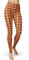 sissycos Damen Plaid Leggings, Tartan Karo Leggins Hosen für Damen, Yoga Mädchen Fashion Stretch Tight Lang (Mapel Leaf Yellow Plaid, L-XXL)