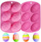 Keepaty Stampo in silicone per uova di Pasqua – 1 confezione da 6 stampi in silicone a forma di uovo di Pasqua fai da te
