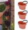 Entatial Fioriera da Balcone Regolabile, 3 Pezzi 12,5x19cm Vaso di Fiori con Cinghia Regolabile Tubo di Scarico in Plastica per Piante, Talee E Piantine