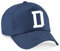 4sold Lässige 100% Baumwolle Atmungsaktiv Alphabet A-Z Marineblau Caps Weiß Brief Hut Hüte Unisex Jungen Mädchen Cap Baseball Kinder Mütze Kappe Buchstabe (D)
