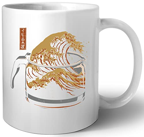 Luxogo The Great Wave of Coffee Pop Art Ceramic Mug Mug