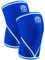 Rehband V-Kniebandage für Kraftsport 7mm aus SBR/Neopren, wettkampfgeeignet Powerlifting Bandage, Knee Sleeves Gym, Crossfit, Fitness & Gewichtheben, Farbe:Blau - 1 Paar, Größe:M