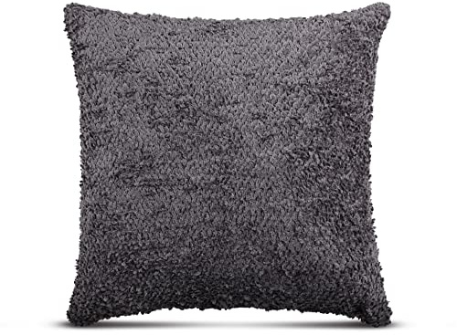 Bestlivings Kissenülle inkl. Dekokissen 60x60cm mit Verd. Reißverschluss, (Anthrazit) Kissenbezug in Chenille Optik, Kissenbezüge, weicher Bezug für Kissen