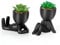Dremisland 2 Piezas Plantas Suculentas Artificiales en Macetas de Cerámica Negro Pequeñas Plantas Artificiales Decorativa Suculentas Falsas para Hogar Oficina Mesa Escritorio Sala de Estar