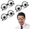 Spooktacular Creations 3PCS Halloween Augapfel Brille, Googly Eyes Brille, lustige Brille Schütteln Augapfel Brille, alberne Brille für Kinder Männer Frauen, Halloween Party lustige Kostüm Zubehör