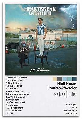 Niall Horan Albumposter für Schlafzimmer, Wände, Vintage-Album, Musik, Leinwand, Poster, künstlerische Malerei, Bilder, Albumcover, Poster, 30 x 45 cm, ungerahmt