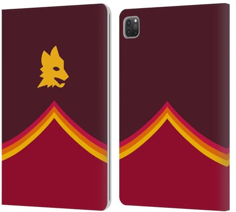 Head Case Designs Licenza Ufficiale AS Roma Lupo Grafica Crest Custodia Portafoglio in Pelle Compatibile con Apple iPad PRO 11 2020/2021 / 2022