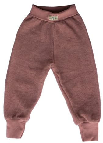 Lilano, Baby Hose Wollfrottee Plüsch, 100% Bio Wolle (kbT) (Mauve, 74)