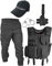normani SWAT/Security/Police Kostüm bestehend aus Weste, Hose, Pistolenholster, Handschellen und Basecap Farbe Schwarz/Security Größe M