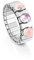 Nomination - Anello Donna in Acciaio Inossidabile con 2 Pietre e 1 Cristallo Sfaccettato Rosa, Eleganza Made in Italy, Perfetto per Ogni Occasione, Misura Estendibile 12/13cm