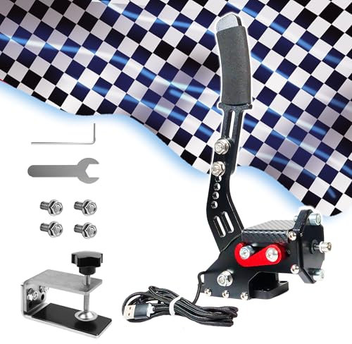 Freno de Mano PC 64 bits Máxima experiencia Sim racing, Compatible para Volante G27 / G29 G920 o Thrustmaster T300 T500 T248 T128 T80, Fanatec., Color Negro (Sólo para PC, no para Xbox y PS4 / PS5)