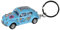 Porte-clés en Métal Cox 1967 Flower Power/Voiture à Friction (Bleu)