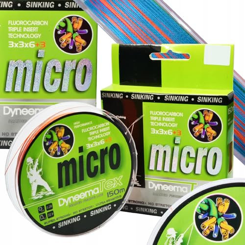 Dyneema Micro Tex Multicolor geflochten X4 150m 0,28mm