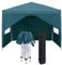 FIVMEN Pavillon 3x3m Faltpavillon mit Seitenteilen und Fenstern und Tragetasche Faltzelt Polyester UV Schutz Faltbar Partyzelt Wasserdicht Windschutz Gartenpavillon Zelt Outdoor, Type B (Grün)
