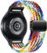 Geflochtenes Armband Kompatibel mit Samsung Galaxy Watch 7 6 5 4 40mm 44mm/6 Classic 43mm 47mm/5 Pro 45mm No Gap Armband mit Magnet Galaxy Watch Band für Damen Herren(Regenbogen)