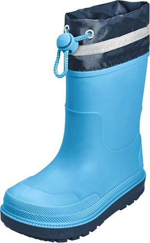 Playshoes Regenstiefel Unisex Kinder Gummistiefel, Blau Stulpe, 33 EU