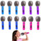 12Pcs Inflatable Microphone,inflatable party props,Inflatable Microphone Party Accessories, Inflatable Microphone for Kids Adults,Star Party Supplies Christmas Birthday Party Gifts Stage Performance