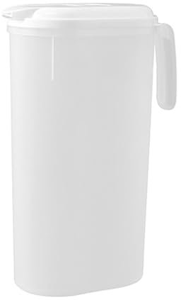 Dispensador de agua para frigorífico, jarra para bebidas de fruta, 1,8 l/2,5 l, recipiente grande de agua para frigorífico con tapa, sellado, transparente, a prueba de fugas