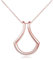 Accessories Ringhalter-Halskette aus 925er-Sterlingsilber für Damen, Halskette mit geometrischem, schlichtem Ringhalter, Ringanhänger-Halskette, 45 cm lang, Wunschknochen-Halskette,