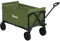 Outsunny 120L Festival Trolley on Wheels, Folding & Compact Camping Trolley Cart with Adjustable Handle for Garden, Beach, Fishing, Green
