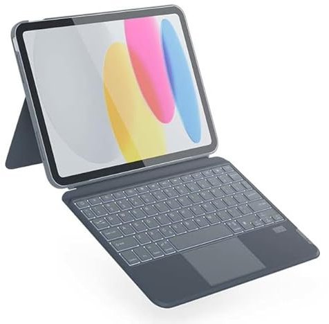 Epico iPad Keyboard Case, 7-Colour Backlight, Touchpad, USB-C Charging