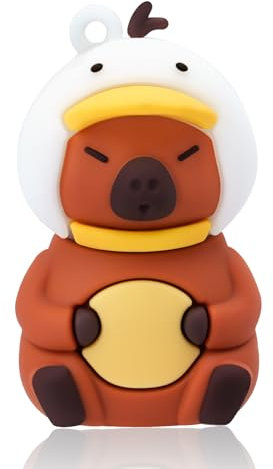 leizhan 32GB USB Flash Drive Memoria Flash Drive USB 2.0 Silicona Impermeable Capybara Pendrive, Regalos para Estudiantes Niños Familia y Amigos Regalos de graduación