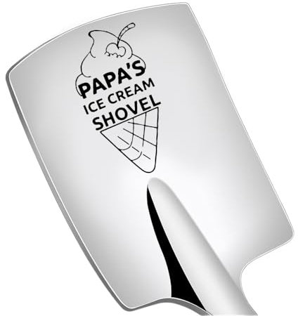Papa Birthday Gift for Grandad Grandpa Papa Ice Cream Spoon Gift for Papa Daddy Fathers Day Presents for Dad Granddad Retirement Gifts for Grandad Ice Cream Lover Gifts for Grandpas Spoon
