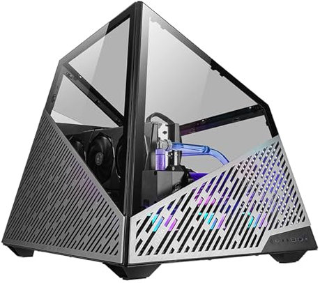 Computer Tower Case, Classic I/O, Support 4090 Graphics Card/RGB Light Control, ATX, Dual Water Cooling, 140mm CPU Cooler, GPU Height Limit 380mm, for Game Competition