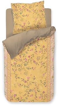 Pip Studio Bodhi Flower bettwäsche-Set 2 TLG. - 155 x 220 cm - Gelb - Baumwolle - mit Reißverschluss
