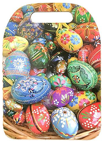 Compar Holz Schneid-Brett mit Oster-Eier Motiv Ostern 29 x 21 cm