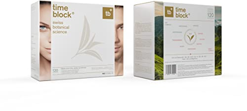 timeblock Nutrition I Premium Vital-aging Vitamine für Haut, Haare & Wohlbefinden I vegan & pflanzlich I 120 Kapseln I 2 Monate Vorrat I Tagesdosis 2 Kapseln = 6 kg Rohkost & 3L Grüntee