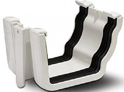 Polypipe RH702W White Sovereign Union Bracket/Joint/Joiner 117x75 High Capacity Ogee Gutter System