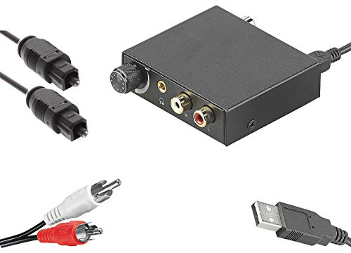 auvisio Spdif Adapter: Audio-Konverter digital zu analog, mit optischem Audio- & Cinch-Kabel (Spdif auf Cinch, Adapter, to anschließen)