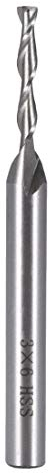 sourcing map 3 mm de corte hssal espiral taladro metal cortador de taladro metal de extremo recto 2 flauta 6 mm vástago