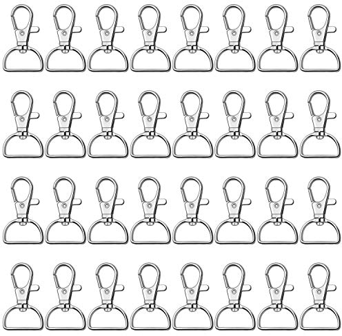 Anezus Schlüsselanhänger mit D-Ring-Clip, Schlüsselband, Drehgelenk-Karabinerhaken, Schlüsselanhänger für Handwerk und Geldbörsen-Hardware (1,9 cm)