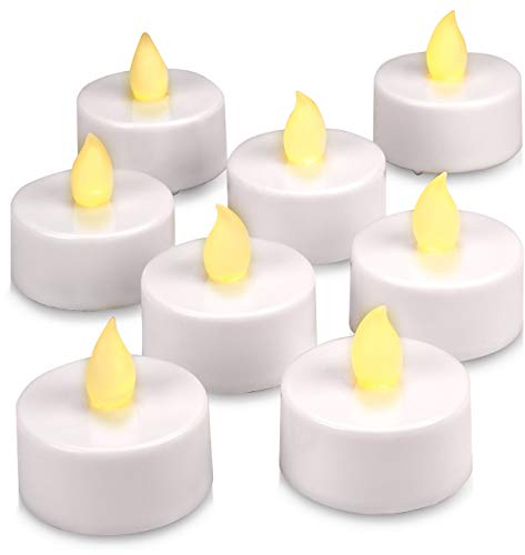 Nipach GmbH LED Teelicht weiß 8er Set - batteriebetrieben mit Timer - Teelichtkerzen Xmas Romantiklichter Entspannungslicht Weihnachtsdeko für Innen