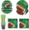 69-teiliges Football Partyzubehör Set mit Football Teller Becher Servietten Trinkhalme Besteck für 8 Personen,Kindergarten Dekoration,Partygeschirr Set