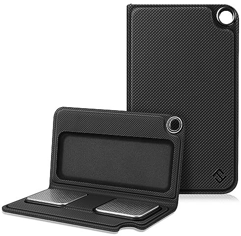 Fintie Protective Case for Alivecor Kardia Mobile, Premium PU Leather Carrying Cover with Magnetic Closure and Key Holder for KardiaMobile EKG Heart Monitor, [Not Fit KardiaMobile 6L], Black
