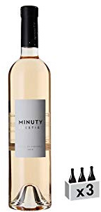 Côtes de Provence Cuvée Prestige Rosé 2019 - Château Minuty - Vin AOC Rosé de Provence - Cépages Syrah, Cinsault, Tibouren - Lot de 3x75cl