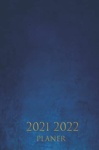 PLANER 2021 2022: A5 wochenplaner 21 - 22 , von Juni 21 bis Juni 22 , Kalenderbuch , Jahresplaner kalender , Terminplaner buchkalender , Blau