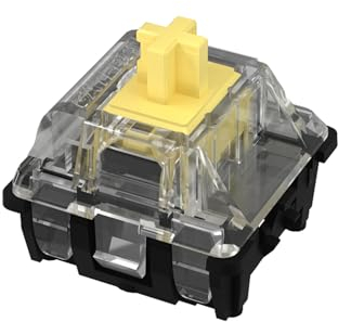 105PCS Gateron Yellow Ks-15 RGB Optical Switches for All MX Mechanical Keyboard (Optical Yellow)