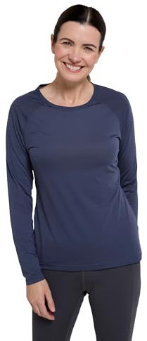 Mountain Warehouse IsoCool Dynamic Womens Top - Comfortable Ladies Tshirt, Long Sleeve Top, Lightweight, Fast Dry, Breathable - for Spring Summer, & Travelling Dark Grey Women's Size 12