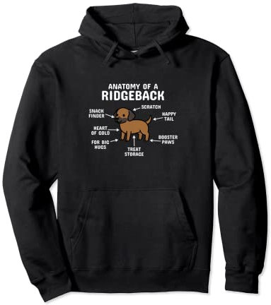 Anatomie eines Rhodesian Ridgeback-Hundes Pullover Hoodie