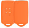 kwmobile Custodia Compatibile con Renault con 4 tasti Smart Key (solo Keyless Go) - Cover Chiavi Auto Protezione Copri Telecomando - Copri Chiave Copertura arancia fruttata