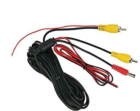 yolvinuo Cable de vídeo para cámara de marcha atrás, cable RCA de 6 M Cable de vídeo utilizado para la pantalla multimedia del coche, cable de extensión RCA macho y cable de alimentación