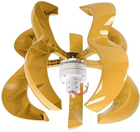 Windturbinen Generator Kit, 12V/24V/48V 600W 5 Blatt Windgenerator mit Steuerungsleistung, Kürbistyp Windrad Stromerzeugung, Windkraftanlage Komplett Set für Marine RV Home, Golden(24V)