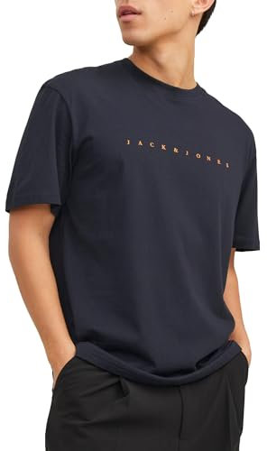 JACK & JONES Jjestar Jj Tee Ss Noos Homme T-shirt, Bleu Fonce, M
