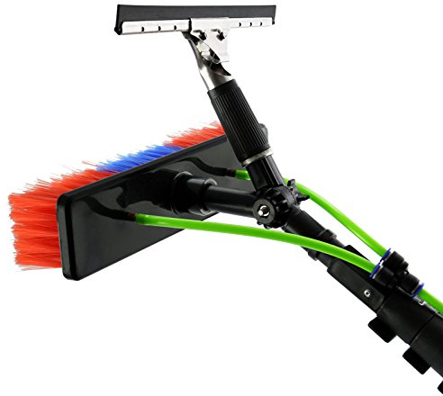 Pértiga Telescópica para Limpieza de Cristales Alimentada por Agua Extensible hasta 7,30 Metros Herramienta Limpiar Limpieza Ventanas Limpiacristales Telescopic Extending Window Cleaning Pole 24ft