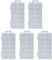 Laimoere Lot de 5 boîtes de rangement vides transparentes pour faux ongles, bijoux et accessoires pour ongles